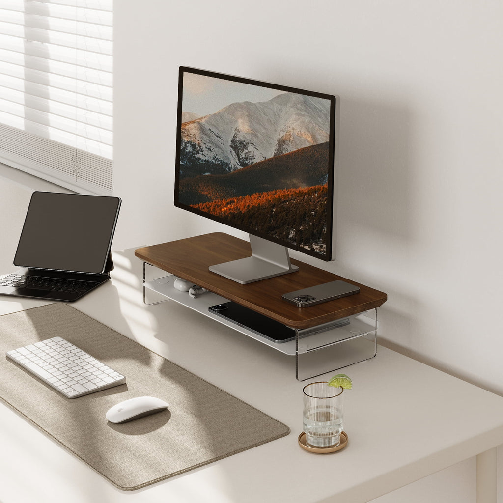 Acrylic Monitor Stand Riser, 23.6 Inches Acrylic Clear Monitor Stand - Image 3