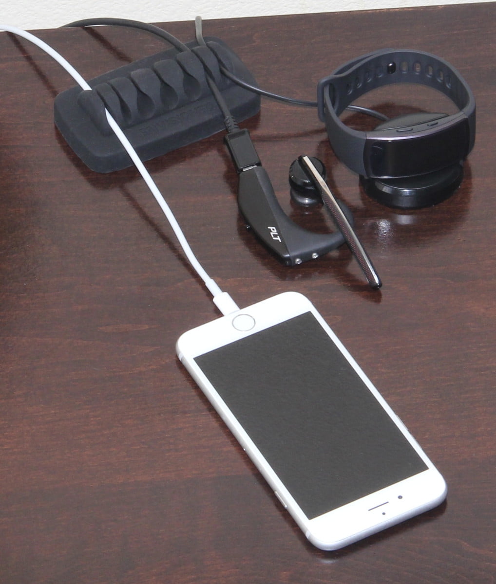 Heaviest Cable Organizer on the Market! Compact Weighted Desktop Cord Holder (Black) ENVISIONED - Image 5