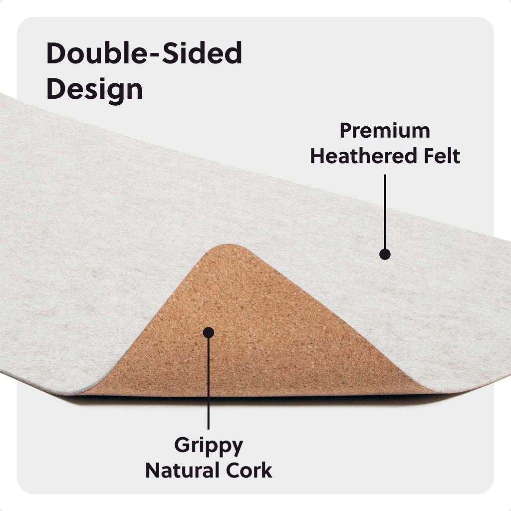 U Brands Desk Pad, Double Sided Felt and Cork, 36 x 17in - Image 4