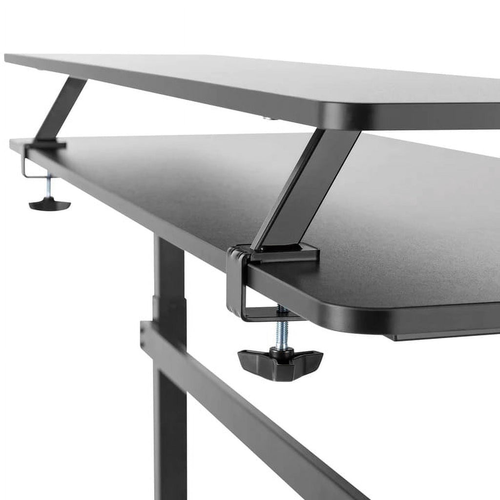 55" Clamp-on Desk Shelf - Extra Large Surface Supports 3 Monitors - Sturdy 4.5 ft Monitor Stand Riser Easily Attaches... - Image 2