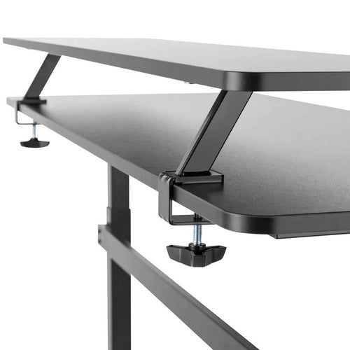 55" Clamp-on Desk Shelf - Extra Large Surface Supports 3 Monitors - Sturdy 4.5 ft Monitor Stand Riser Easily Attaches... - Image 2