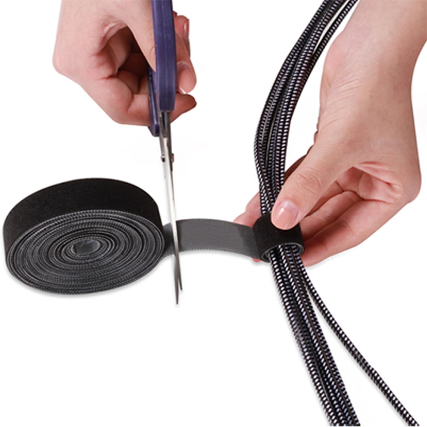 Reusable Fastening Cable Ties 3m 5Rolls Cable Ties 5 Rolls Hook and Loop Cable Straps Adjustable Cord Ties for Cable ... - Image 4