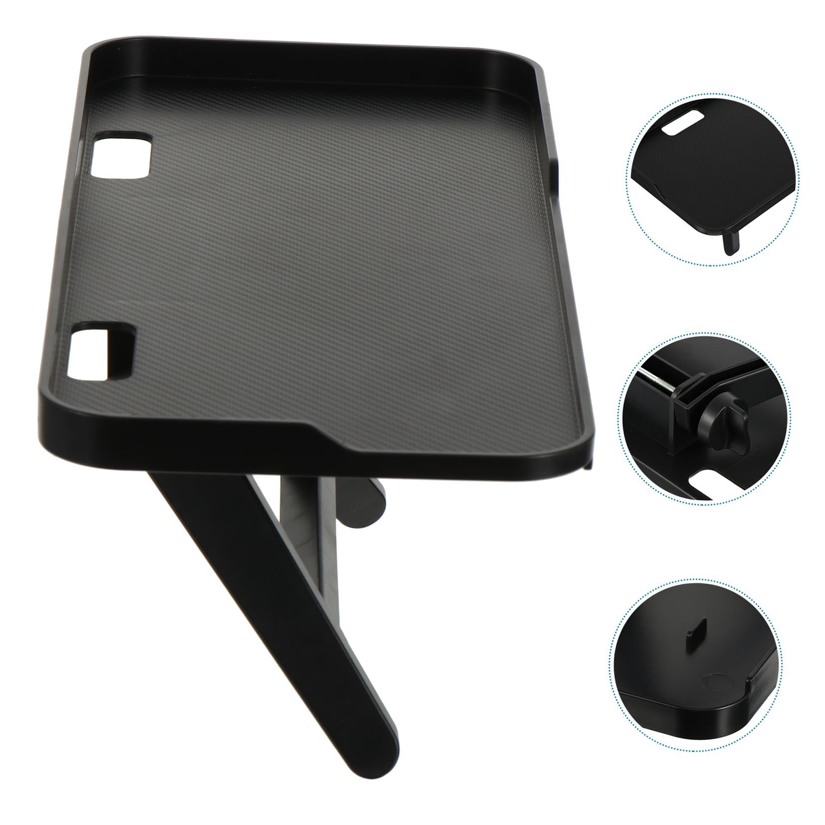 Black Adjustable Computer Monitor Stand with Spacious Storage and Easy Punch-Free Setup for Home Office - Image 4