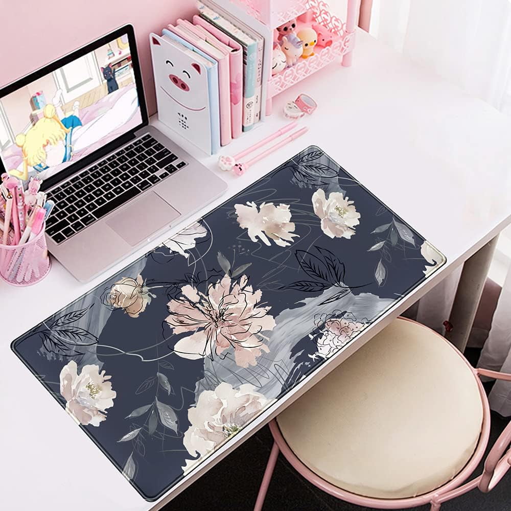 XL Mouse pad Gaming Mouse Pad (31.5x15.7 in), Large Non-Slip Rubber Base Mousepad with Stitched Edges, Waterproof Keyboard Mouse Mat Desk Pa - Image 4