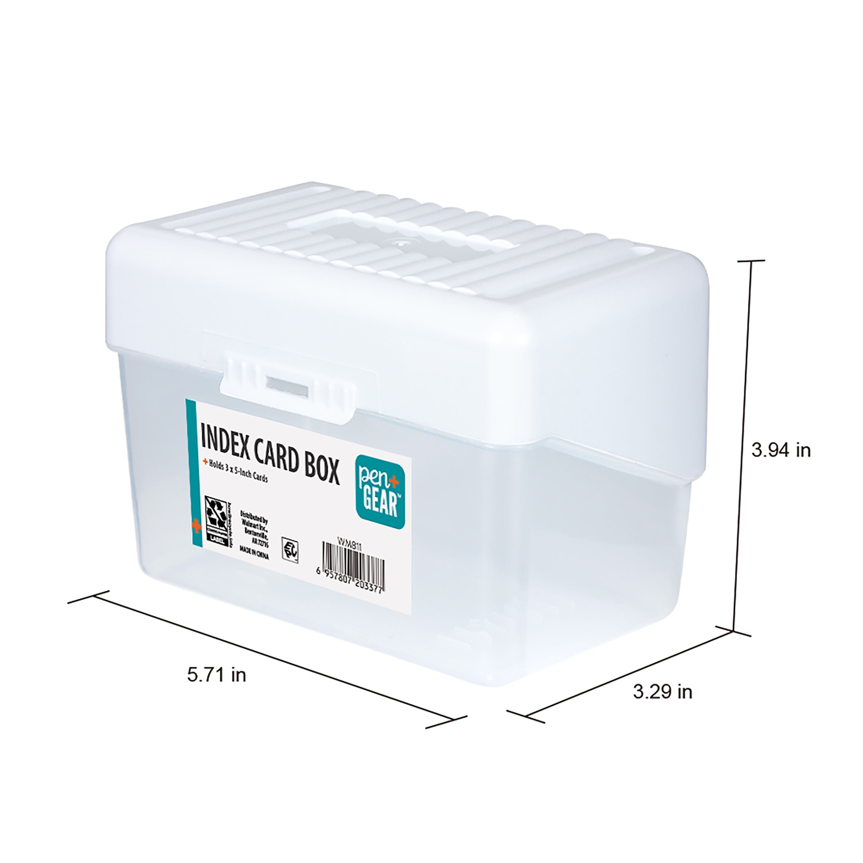 Box, 3" x 5", White, Plastic Organizer For Home & Office White - Image 6