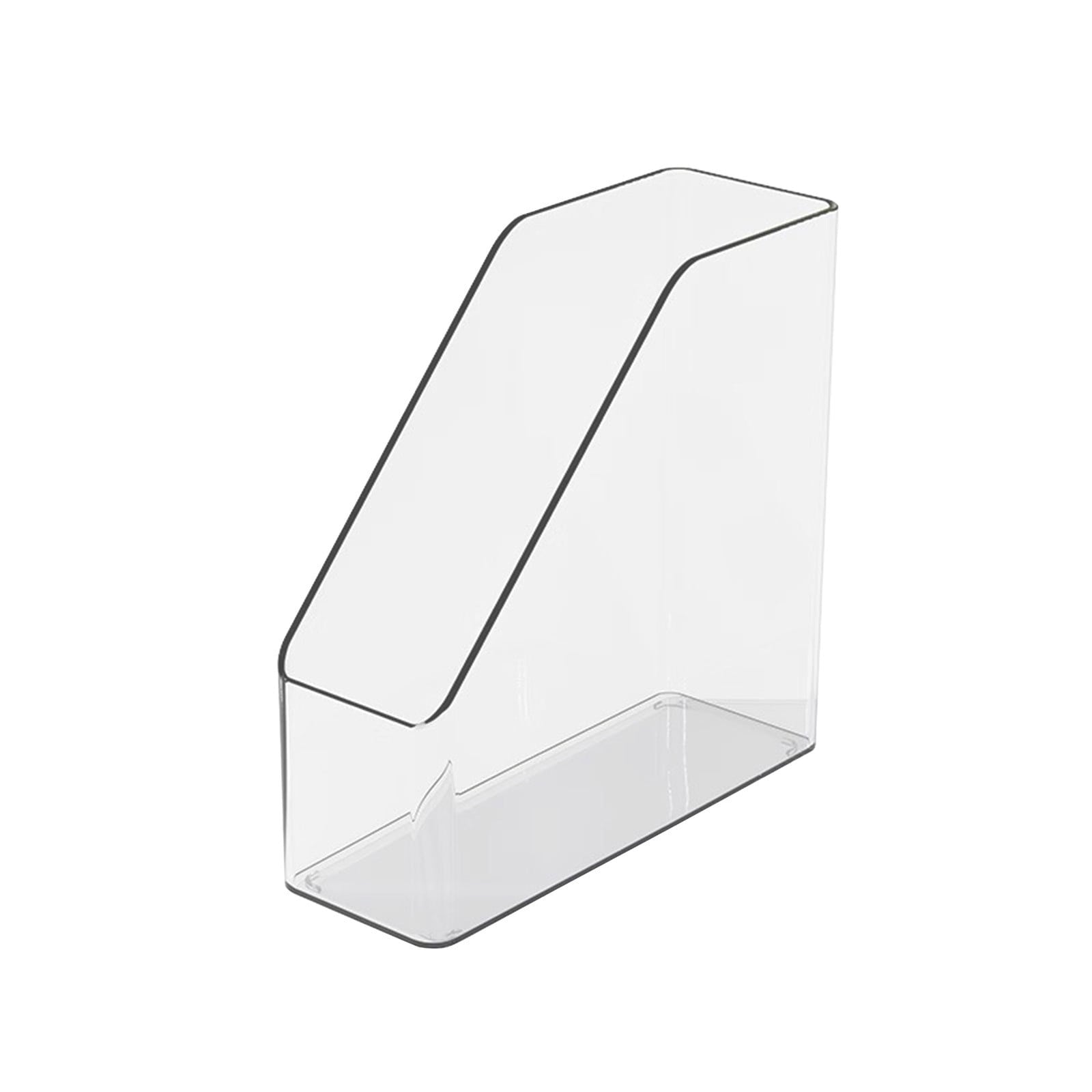 Under $5 Clear Acrylic Magazine File Holder Plastic Desk Organizer Vertical Magazine Rack Desk Folder Document Storag... - Image 2