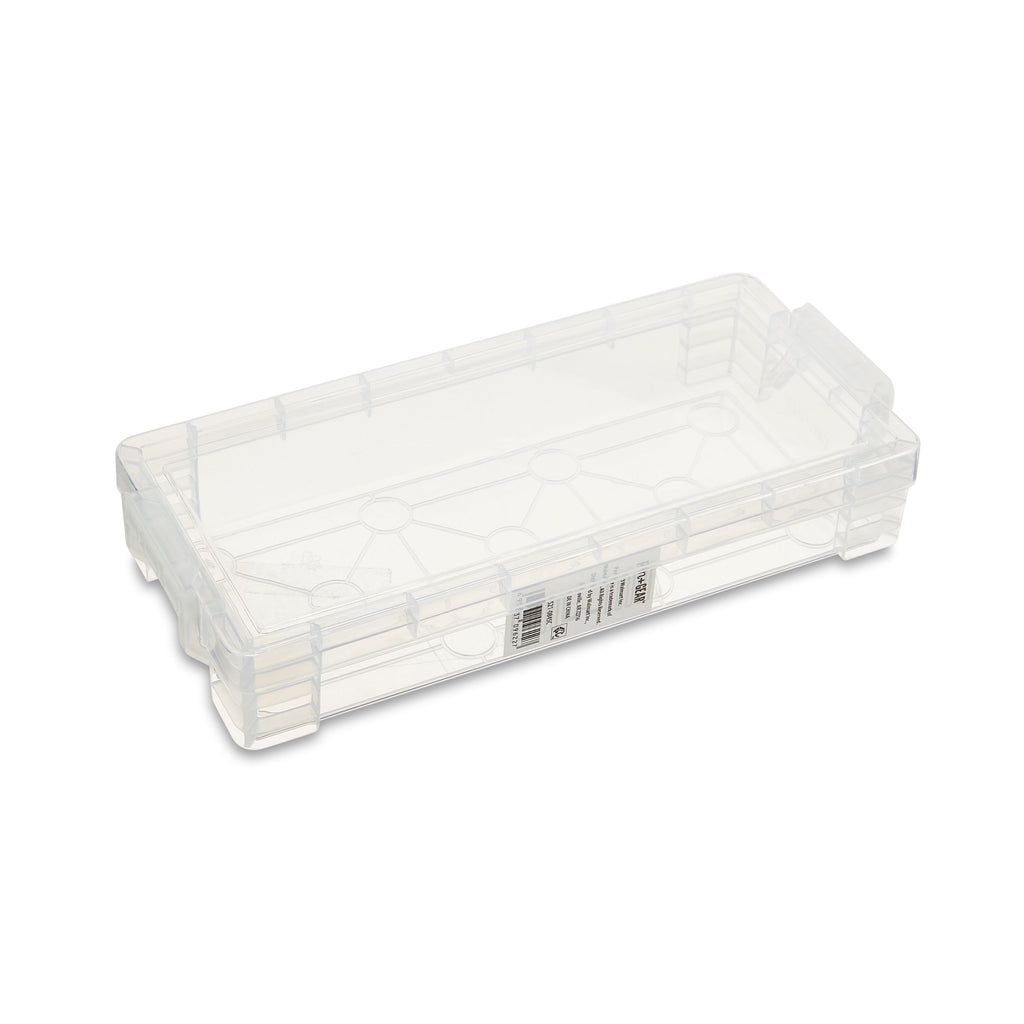 (8 pack) Slim Plastic Storage Box, Clear Desktop Organizer New, 1 Couner per Pack - Image 2