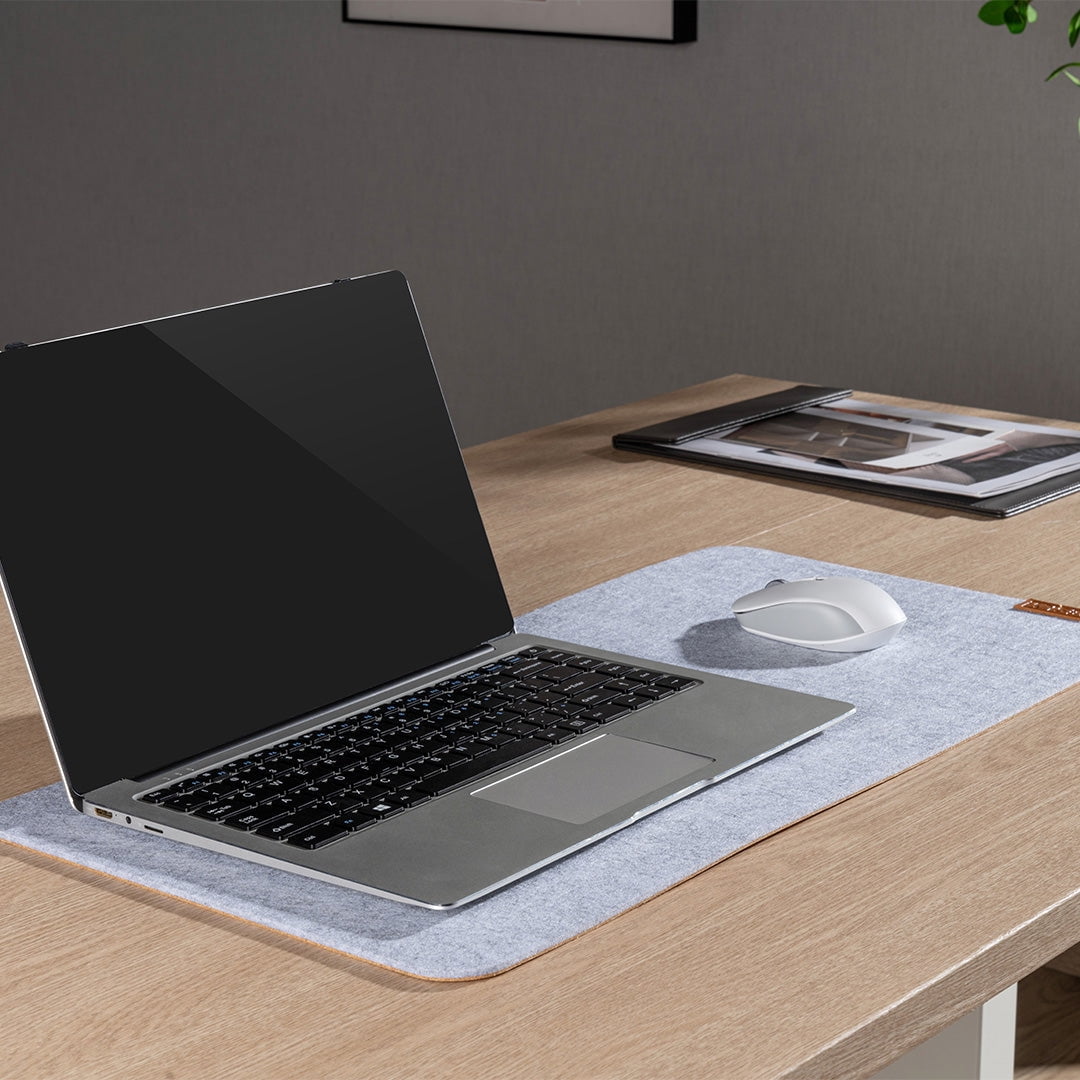 Desky Cork/Felt Desk Pad - Medium 24.4X11.8 Inches / Light Gray - Image 2