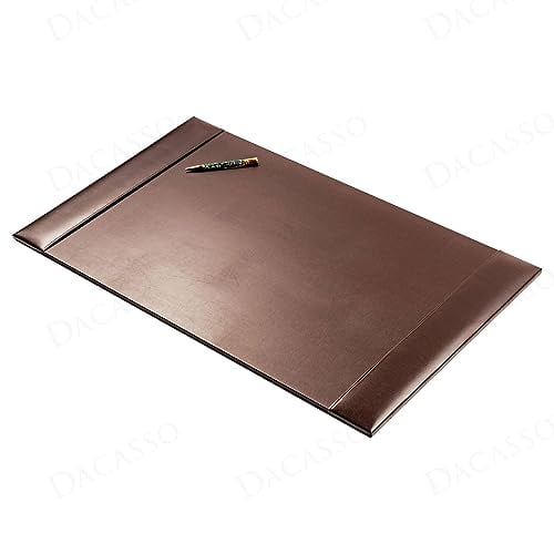 G3C23279LDACASSO Bonded Leather Desk Pad with Side Rails - Luxury Leather Desk Blotter for Writing (30 x 18, Brown) - Image 5