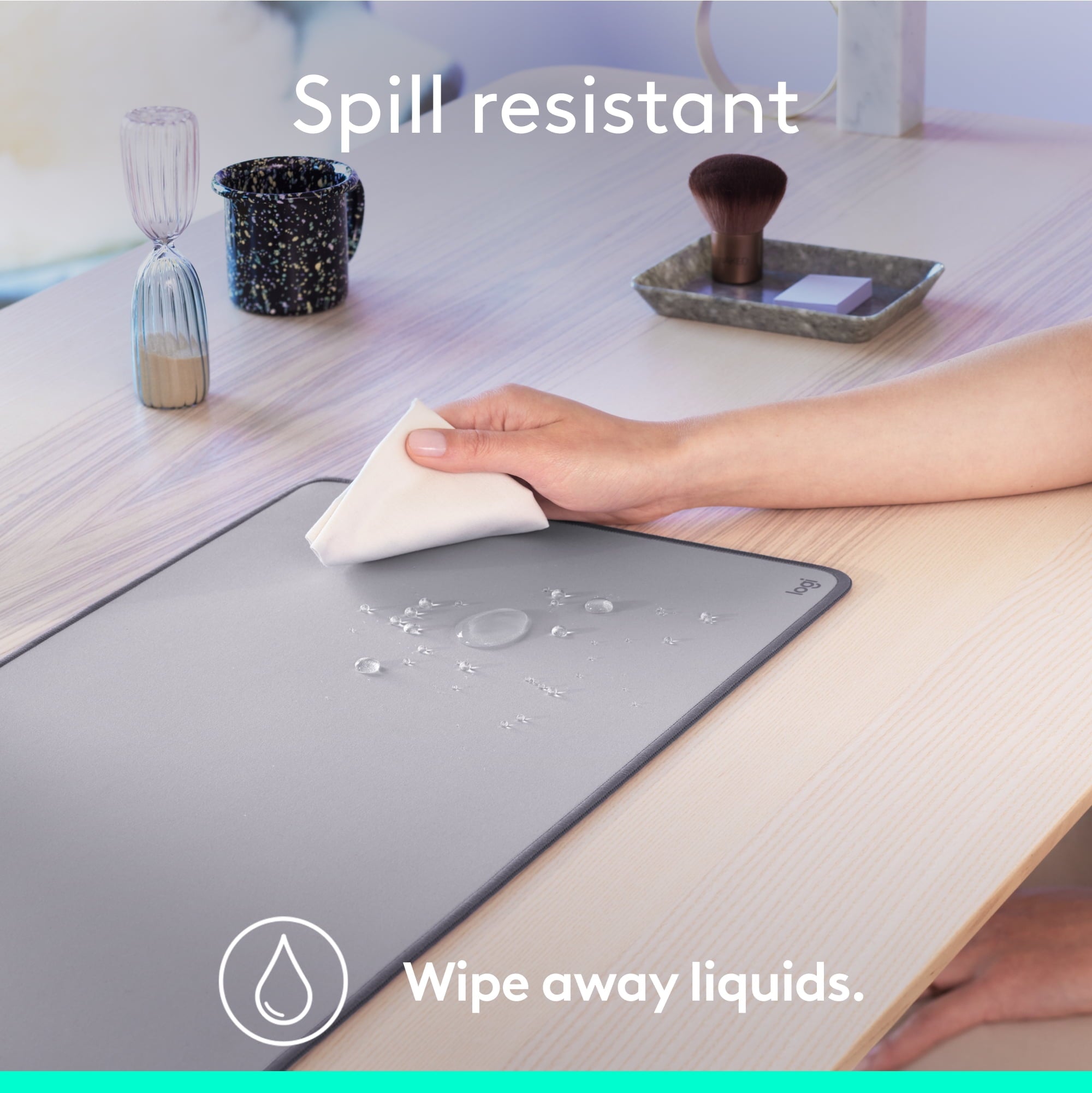 Desk Mat - Studio Series, Multifunctional Large Desk Pad, Extended Mouse Mat, Mid Gray - Image 3