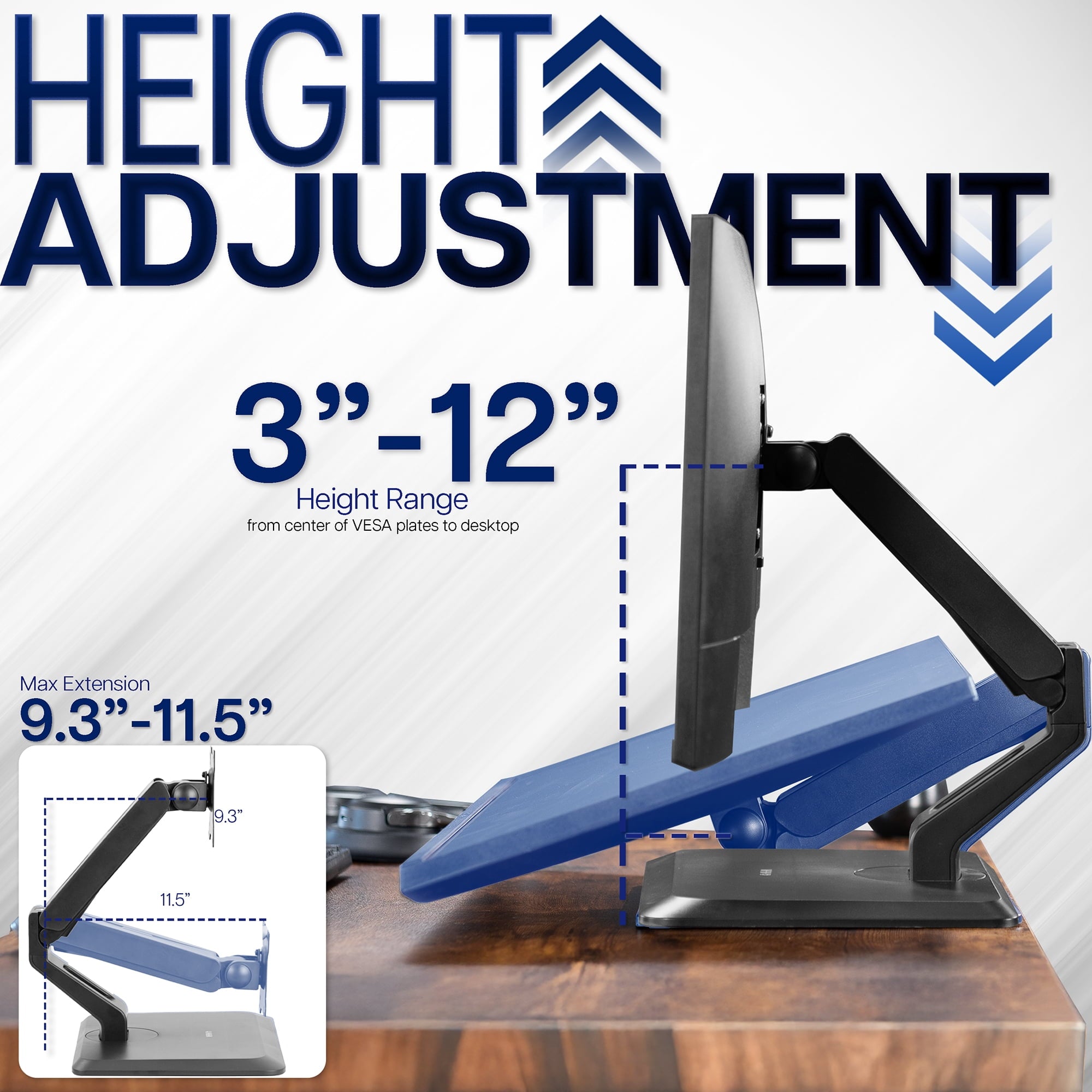 Freestanding Monitor Arm Mount for 17" to 32" Touch Screens - Image 6