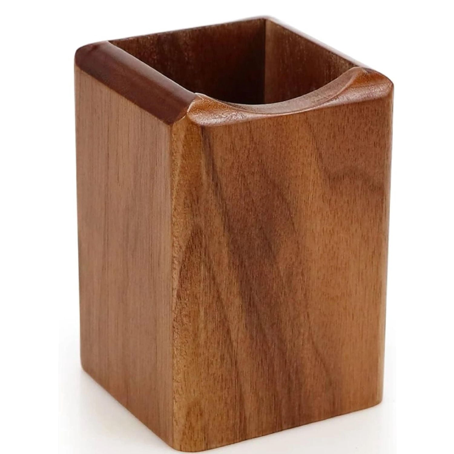 2 Pack Handmade Wood Pen Pencil Holder Stand Multi Purpose Natural Wood Pencil Cup Pot Desk Organizer Storage Box - P... - Image 4