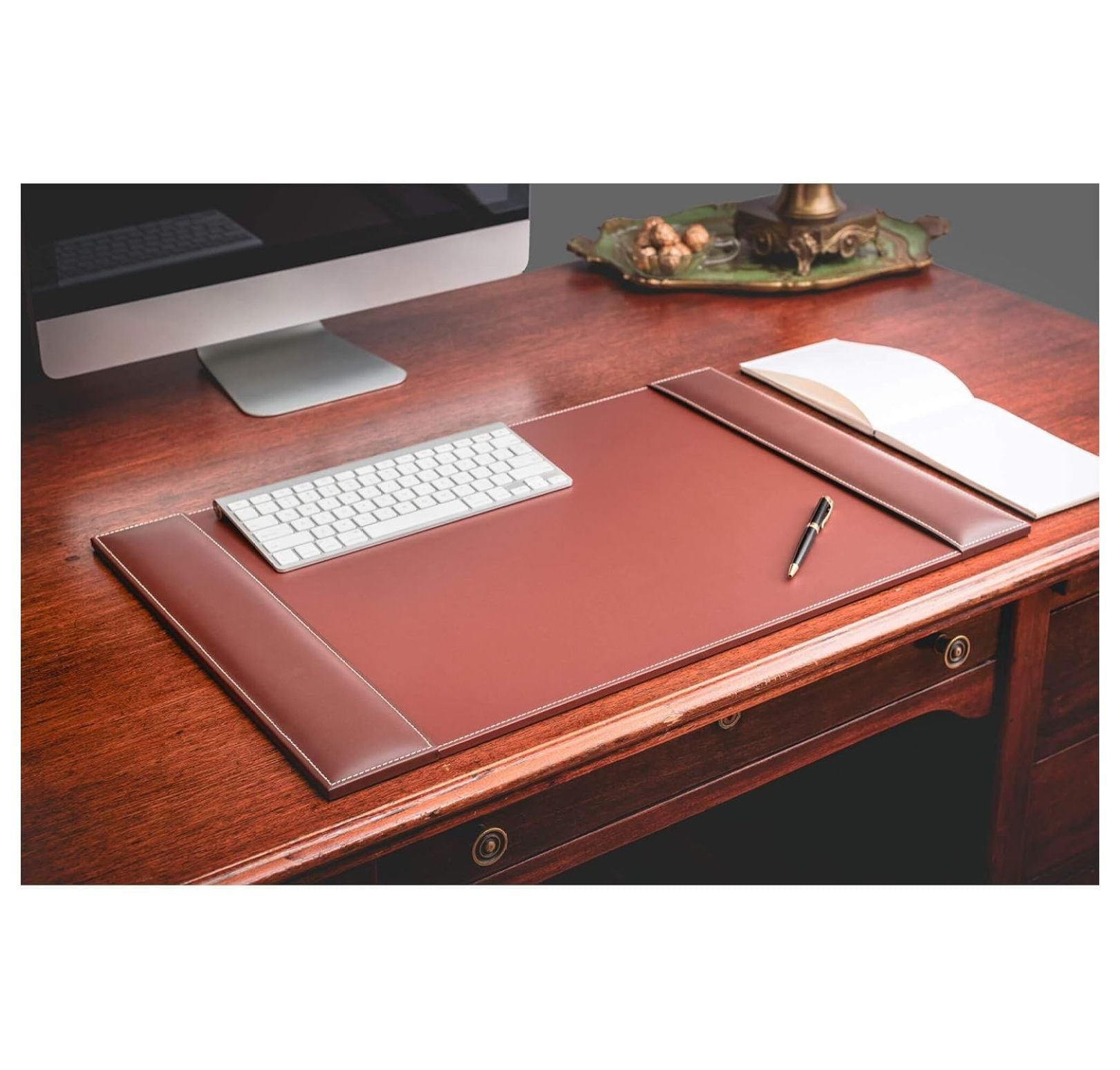 Leather Desk pad, 25.5 x 17.25, Rustic Brown - Image 3