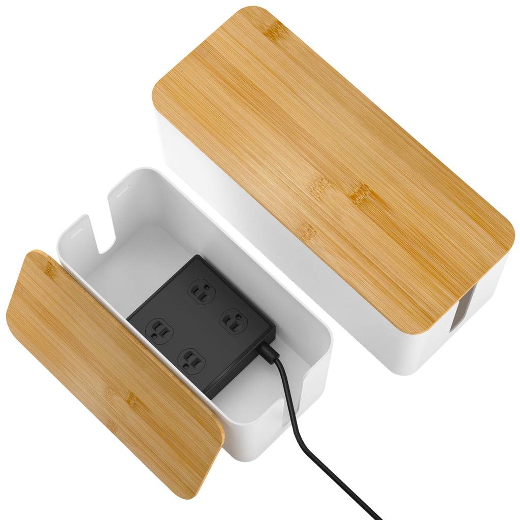 2 Pack Cable Management Box, Cord Organizer Box for Table - Image 5
