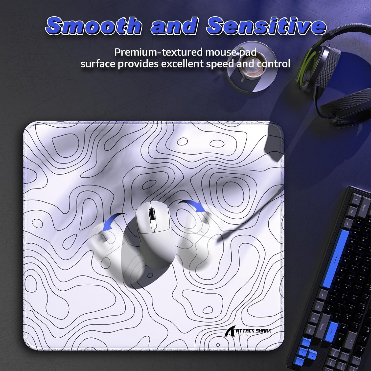 Gaming Mouse Pad for Esports Speed Large Mouse pad for Desk Waterproof Surface Stitched Edges and Anti-Slip Rubber Ba... - Image 3