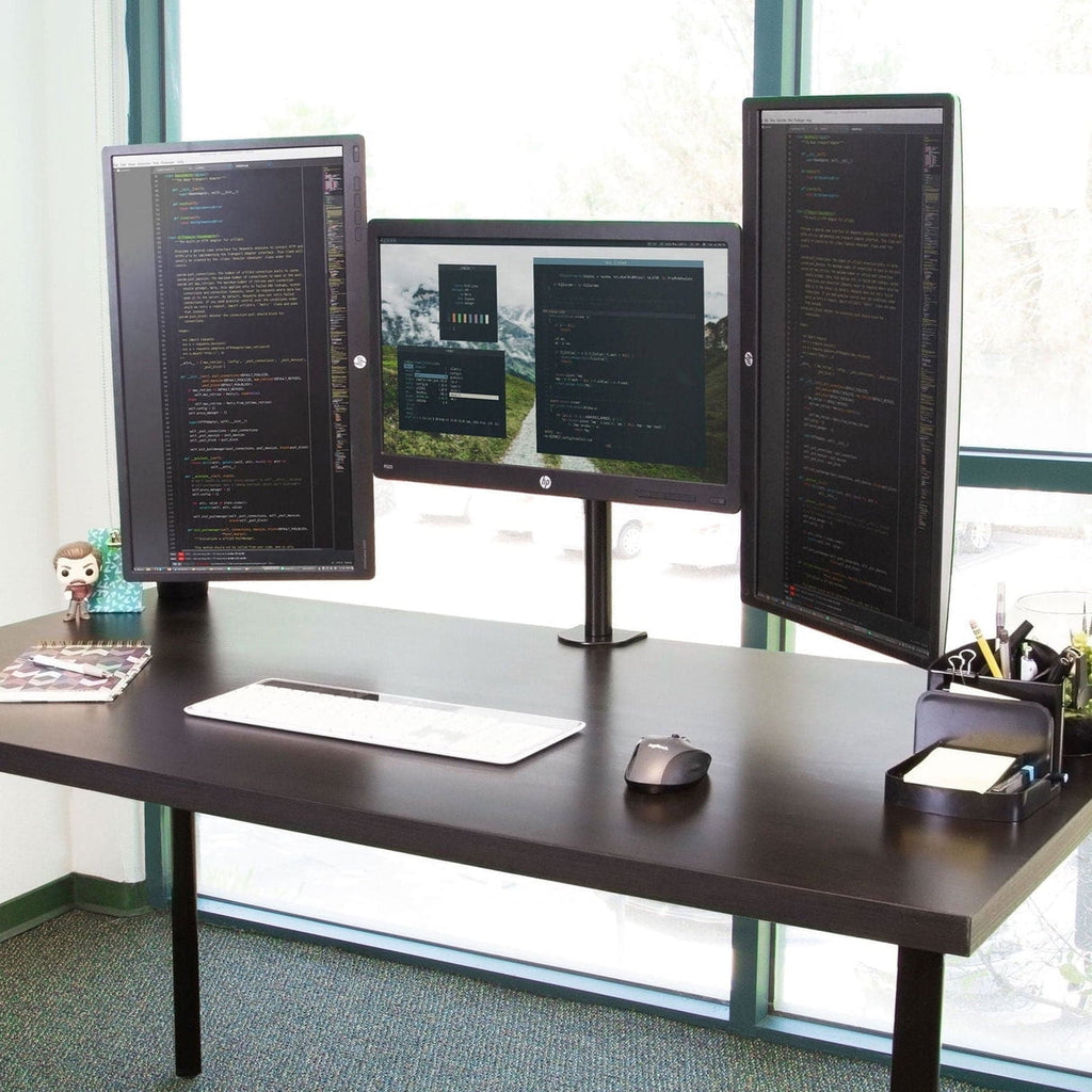 Mount-It! Triple Monitor Desk Mount, Fits 24"-32" Monitors, Full Motion Stand, Ergonomic - Image 2