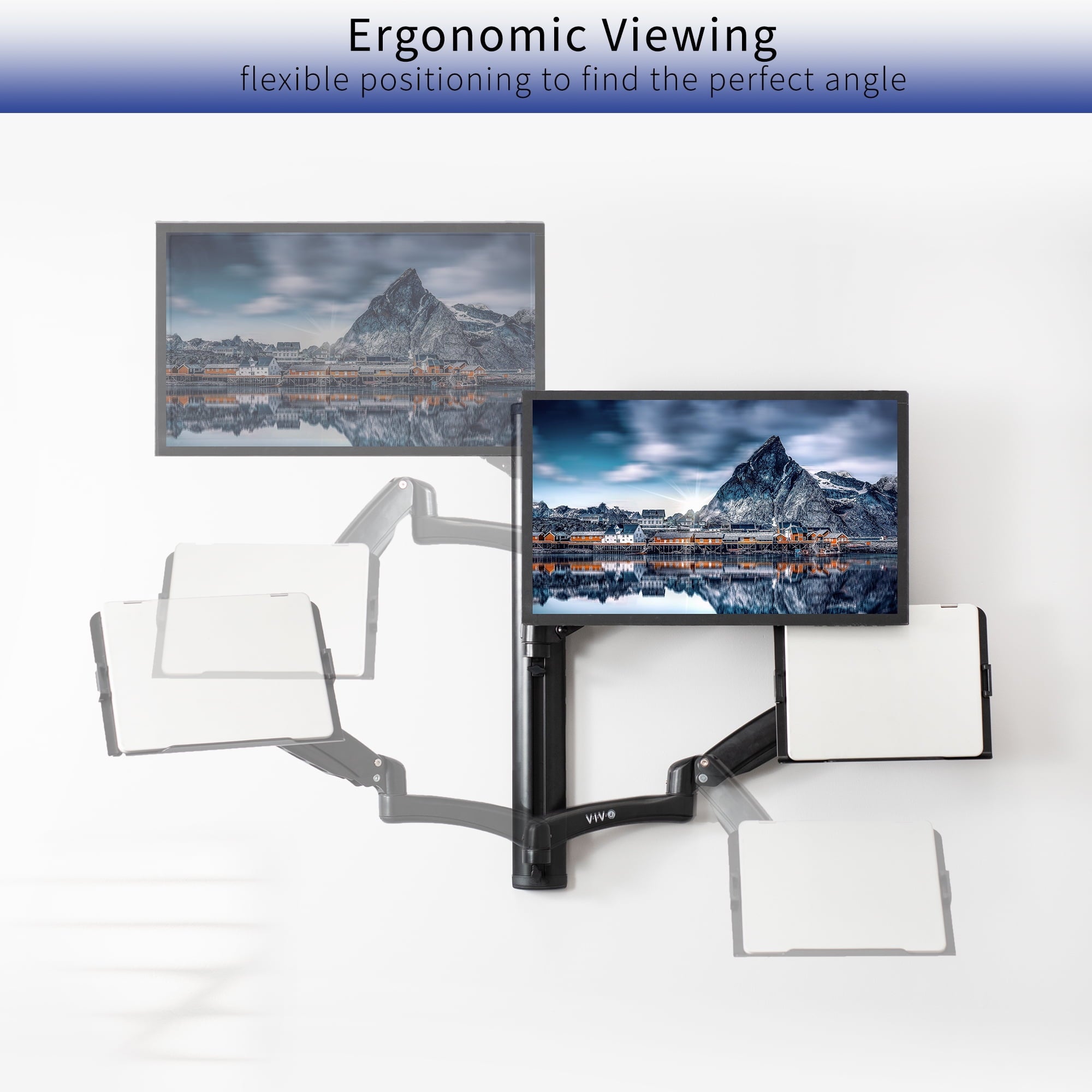 VIVO Sit Stand Adjustable Monitor Laptop Computer Workstation, Fits  27" Screens - Image 6