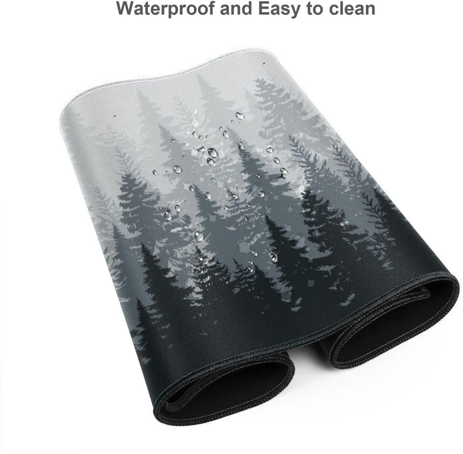 3XL Huge Mouse Pads Oversized (48''''x24''''),Gaming Mouse Mat Forest Background Pattern XXXL Large Mouse Mat Long Extended Desk Mat with No - Image 6