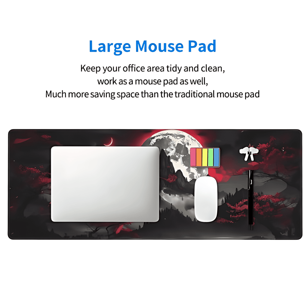 AIOE Extended Gaming Mouse Pad, Large Mouse Mat 3 mm Nature Rubber Base Mousepad with Stitched Edges, Non-Slip Desk Mat for Office Home Grea - Image 5