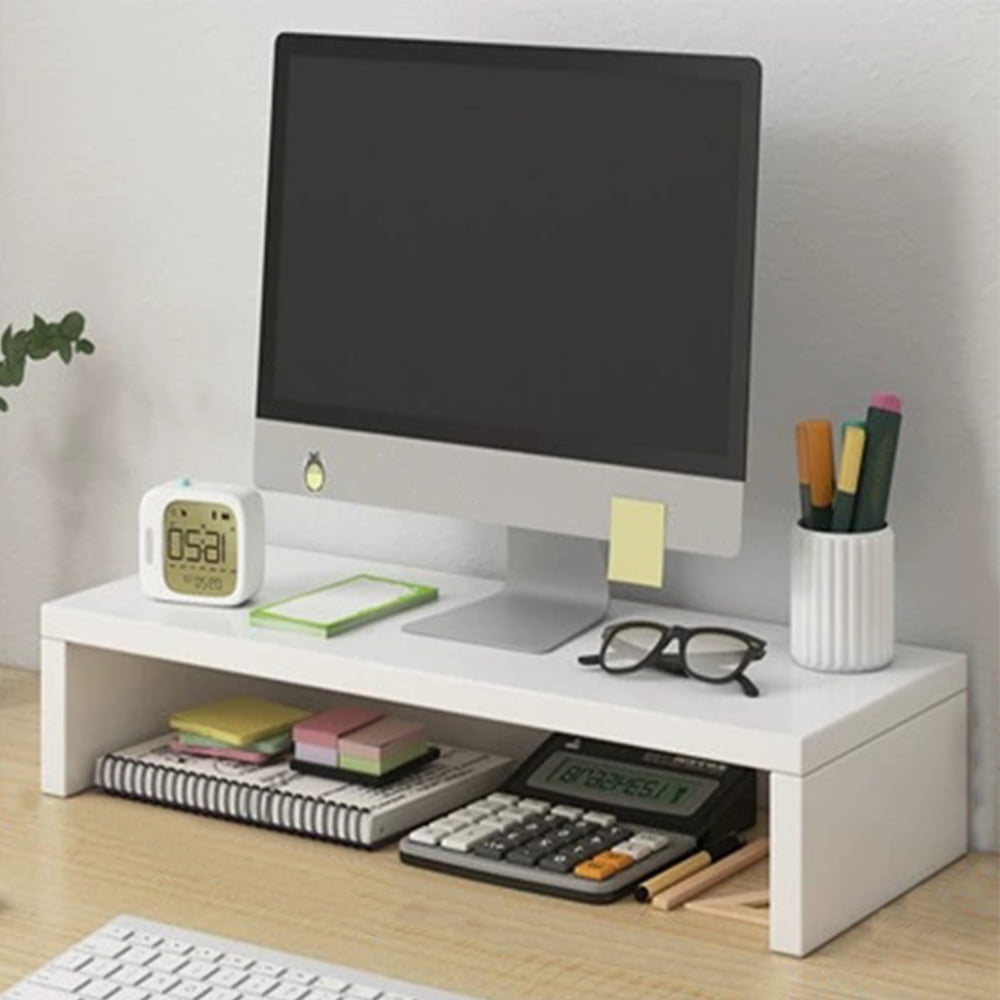 Monitor Stand Riser for Desk, 16.5 Inch Computer Stand Desk Shelf, White 1-Tier - Image 5