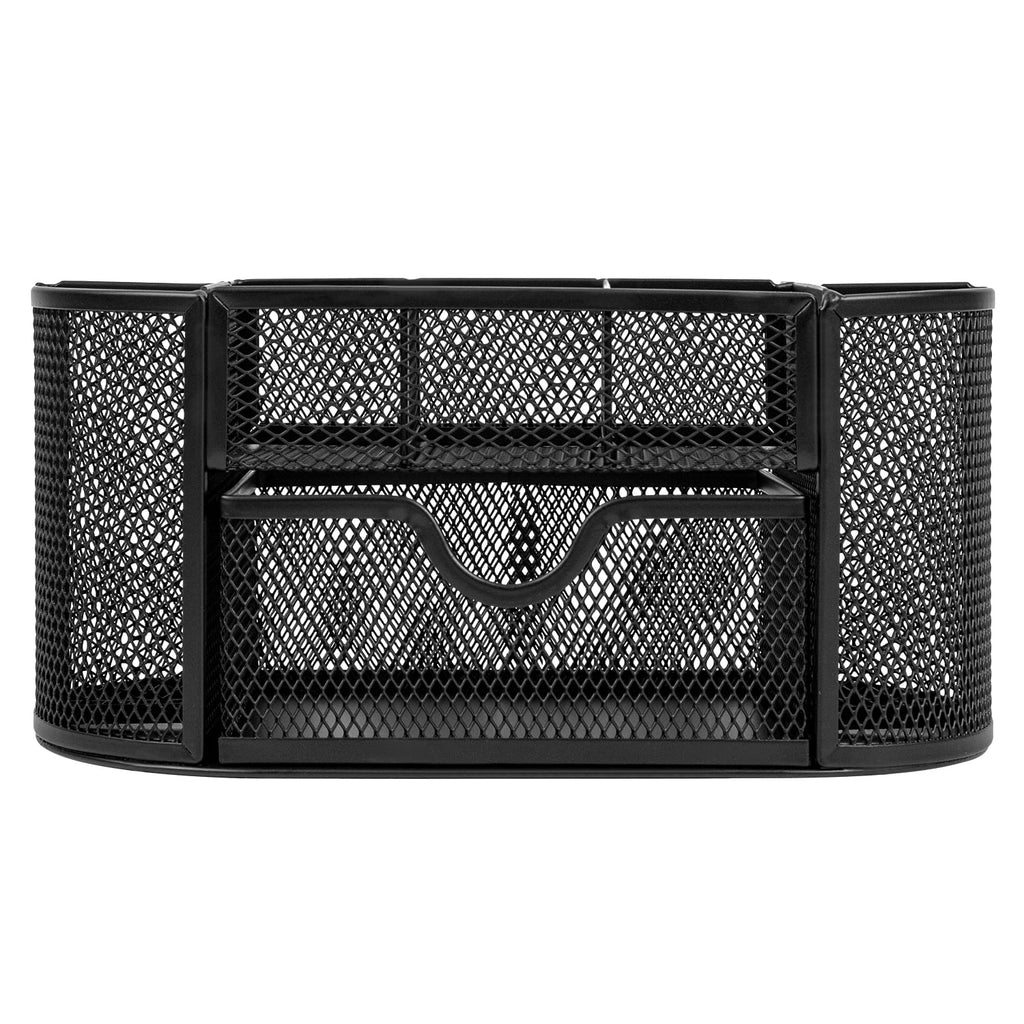 with Drawer, 8 Compartments, Black - Image 3