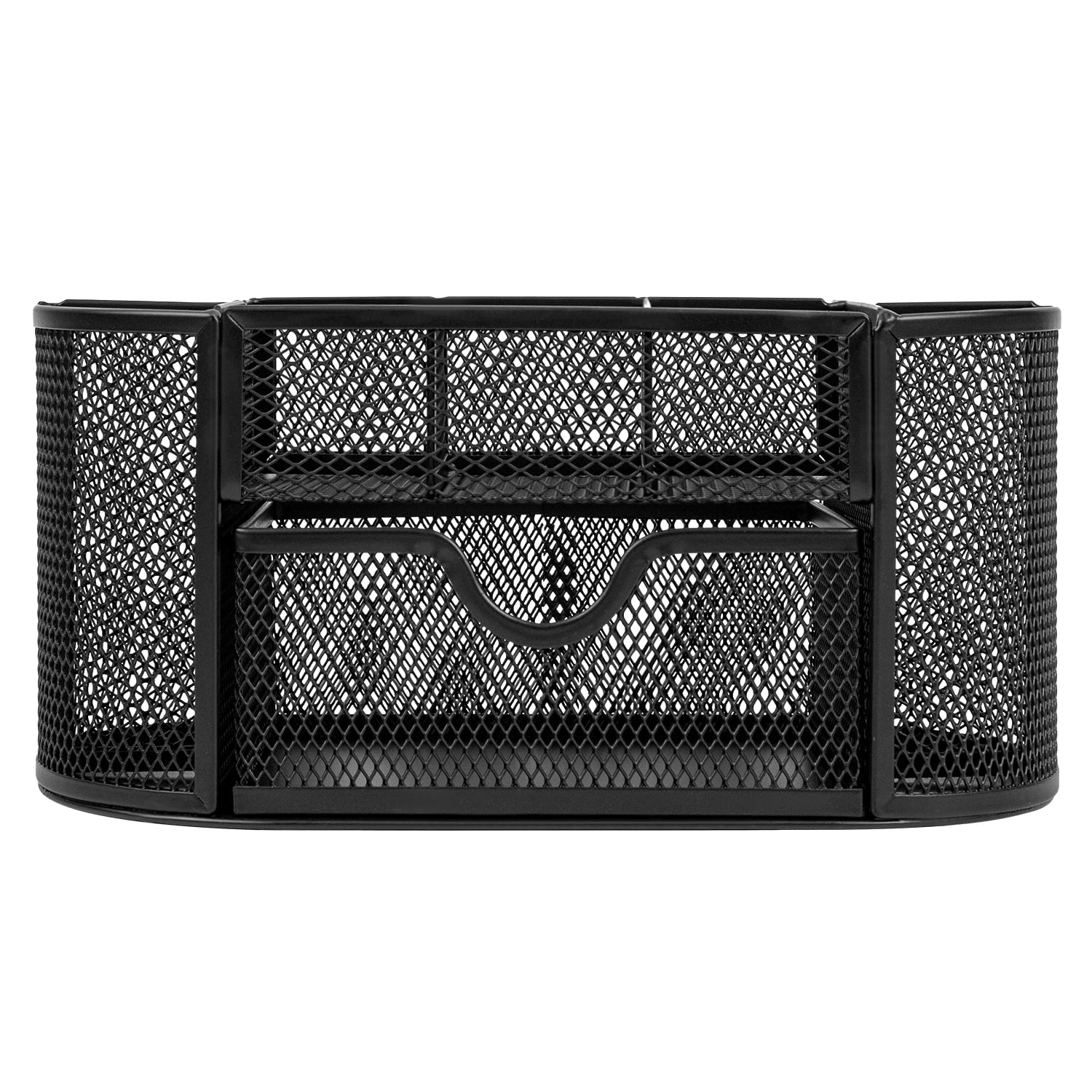 with Drawer, 8 Compartments, Black - Image 3
