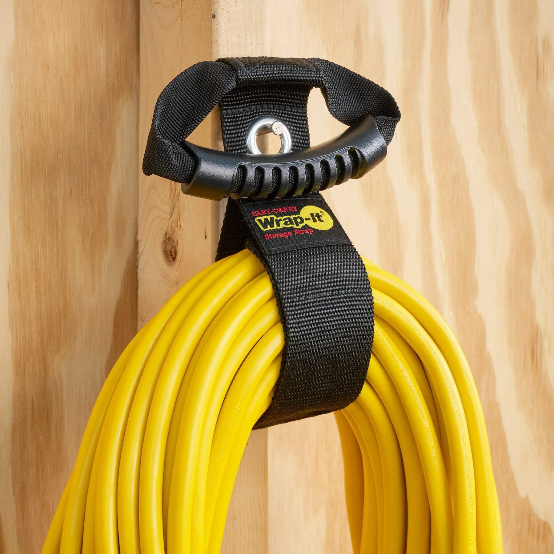 Easy-Carry Straps - 17" (3-Pack) Black with Grommet - Extension Cord Organizer with a Handle for Cable and Hose Storage - Image 4
