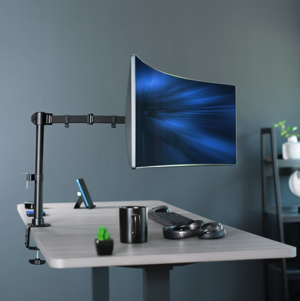 Single Ultrawide Monitor Desk Mount, Adjustable Stand for Screens up to 45" - Image 2