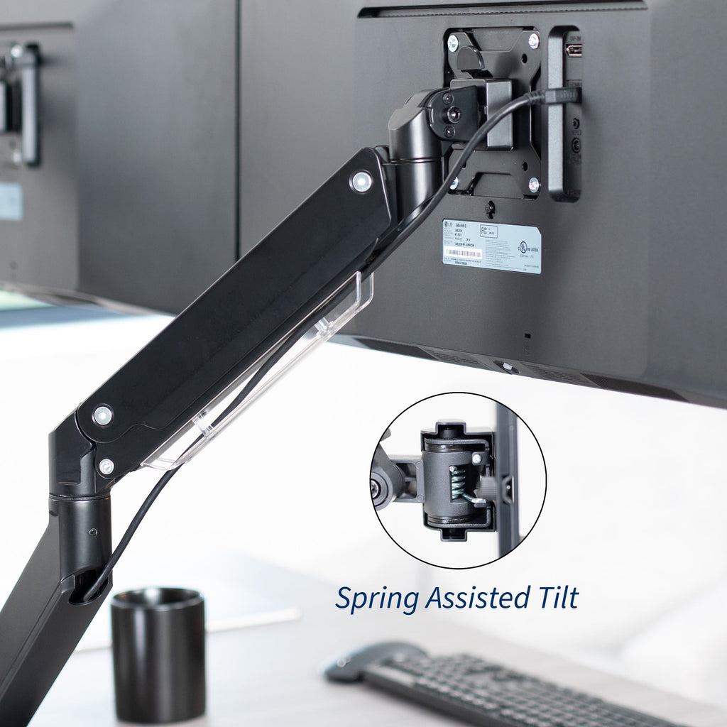Dual Monitor Counterbalance Desk Mount Stand + USB, Fits Screens up to 38" - Image 5