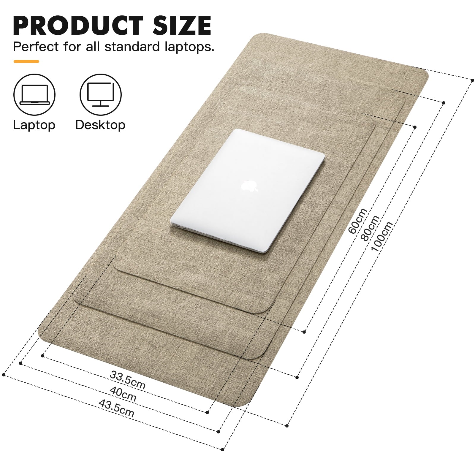NOSTHEART Leather Desk Pad Protector ,Mouse Pad,Office Desk Mat, Non-Slip PU Leather Desk Blotter,Laptop Desk Pad,Waterproof Desk Writing Pa - Image 6