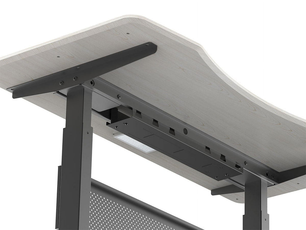 Cable Tray Organizer - Black, Under Desk Cord Management, Ideal For Work Computer Tables, Home and Office Sit-Stand D... - Image 4