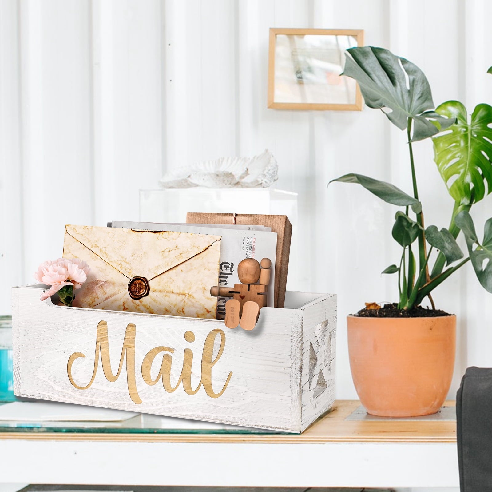 Mail Holder Countertop - Mail Organizer Countertop, Mail Holder Box for Desk, Letter Holder, Mail Tray, Mail Basket f... - Image 6