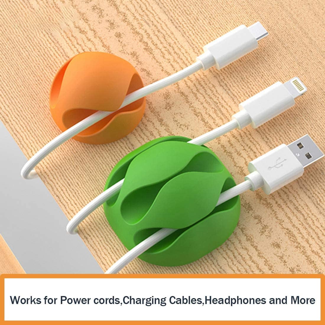 Organizer Adhesive, Colorful Cord Charger Holder Animal Cute Desktop Multipurpose Drop for Home Office Cubicle Car Ni... - Image 3