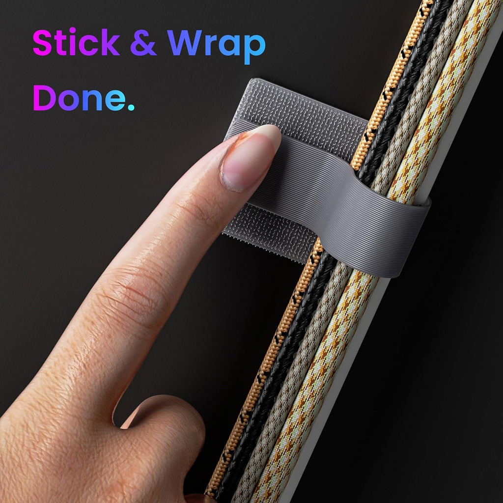 and Loop Cable Ties, Self Adhesive and Loop Cable Straps, Sticky-back Cord Organizer, Cable Clip, Household & Office ... - Image 4