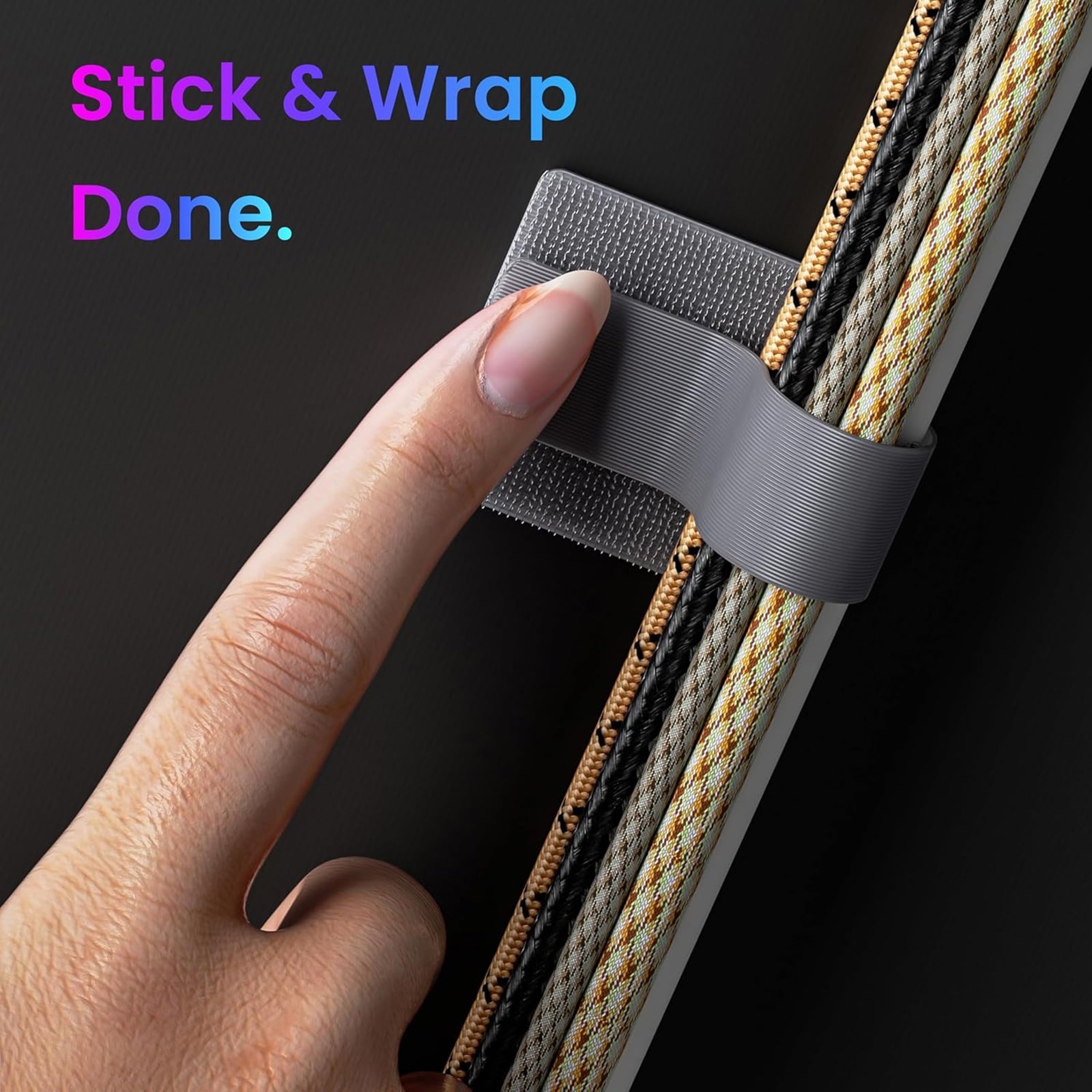 and Loop Cable Ties, Self Adhesive and Loop Cable Straps, Sticky-back Cord Organizer, Cable Clip, Household & Office ... - Image 4