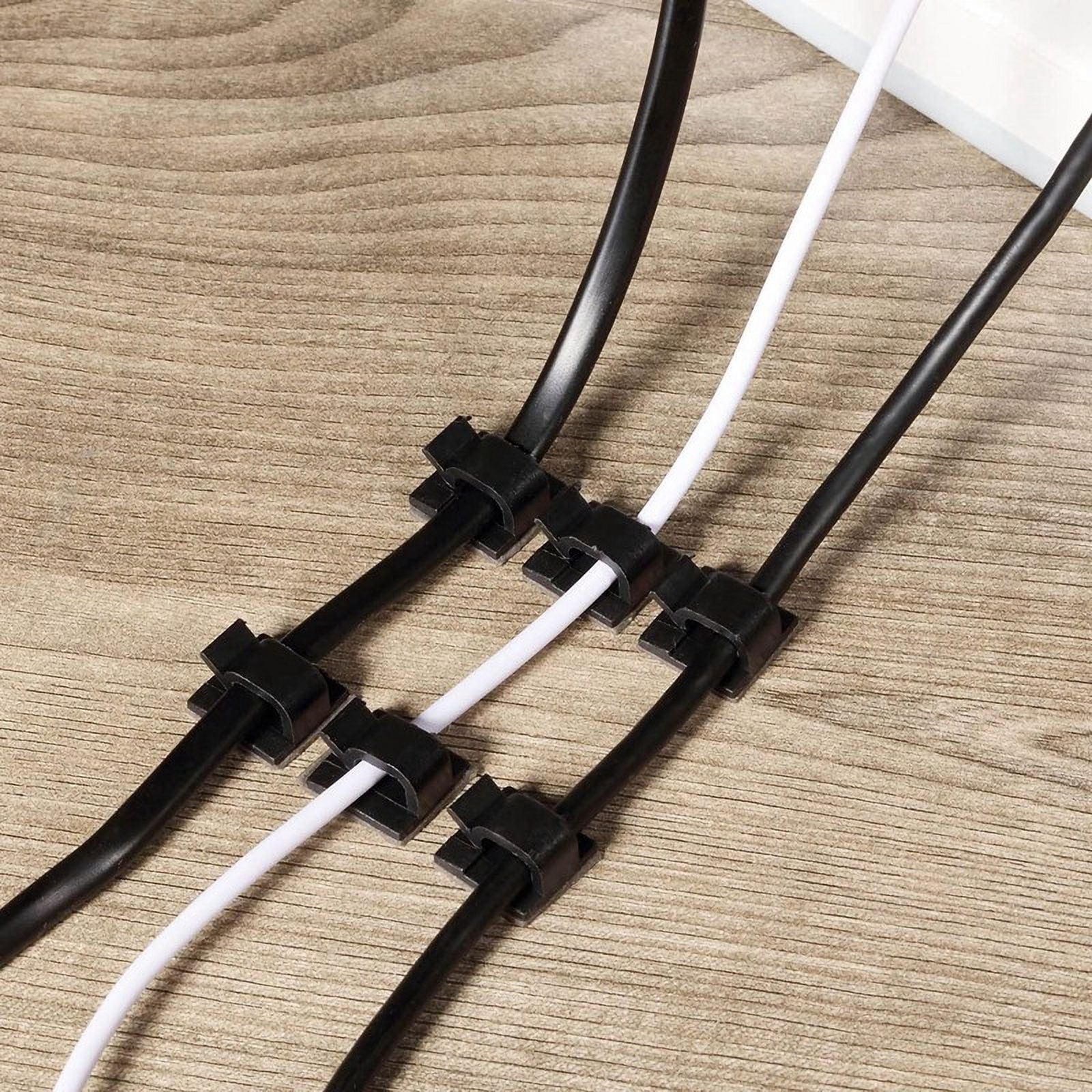 100 Pc Outdoor Light Clips for String Lights Self Adhesive Mini Cable Hooks Wire Clips Hooks Cord Organizer Holder Black - Image 6