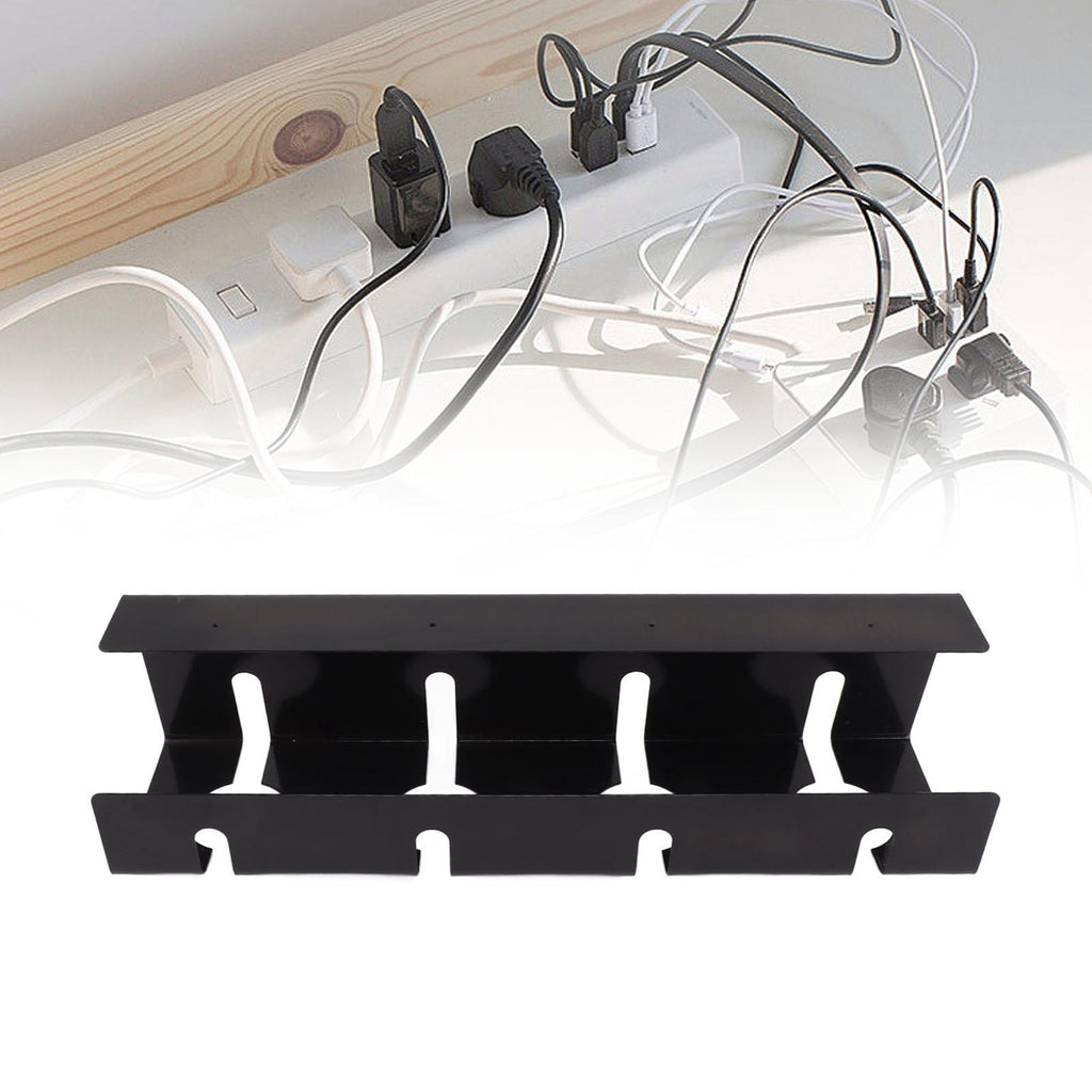 Under Desk Cable Management Tray, 15.7in Steel Cord Organizer for Office & Home, 19.3 x 4.7 x 4.3 in - Image 3