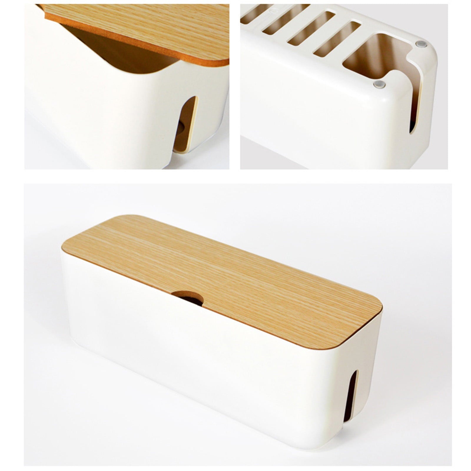 Cable Management Box - Cord Organizer for Desk, TV, Computer, Laptop Power Strips - Fashionable Power Strip Box for H... - Image 5