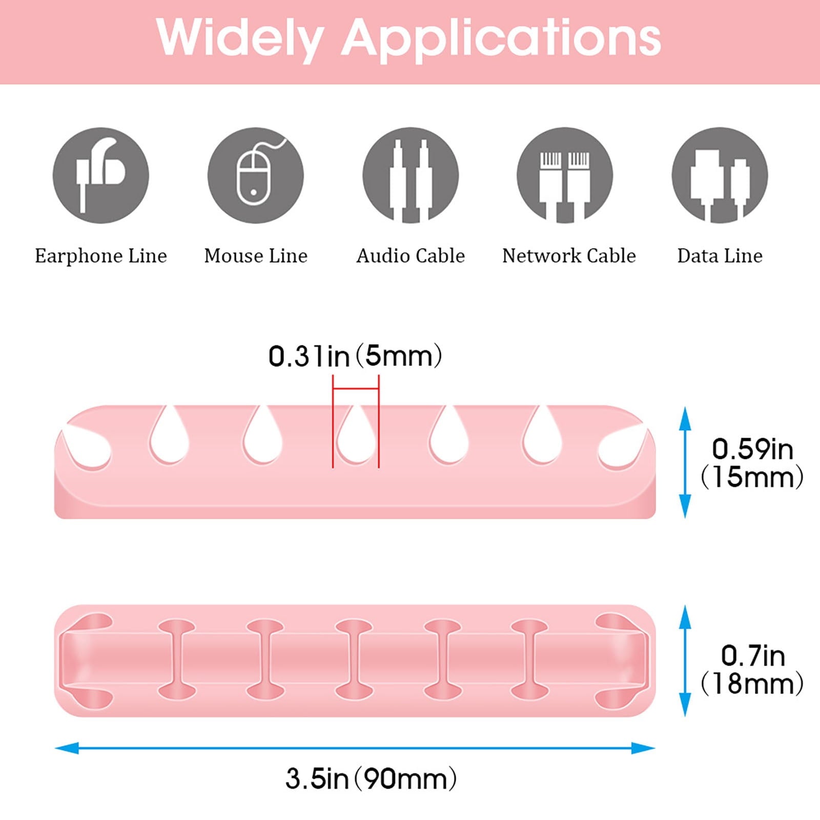 Cord Organizer [1s Lock] Spring Cable Holder Clips - Desk Cable Management Clips, Phone Charger Cord [Smooth Adjustab... - Image 3