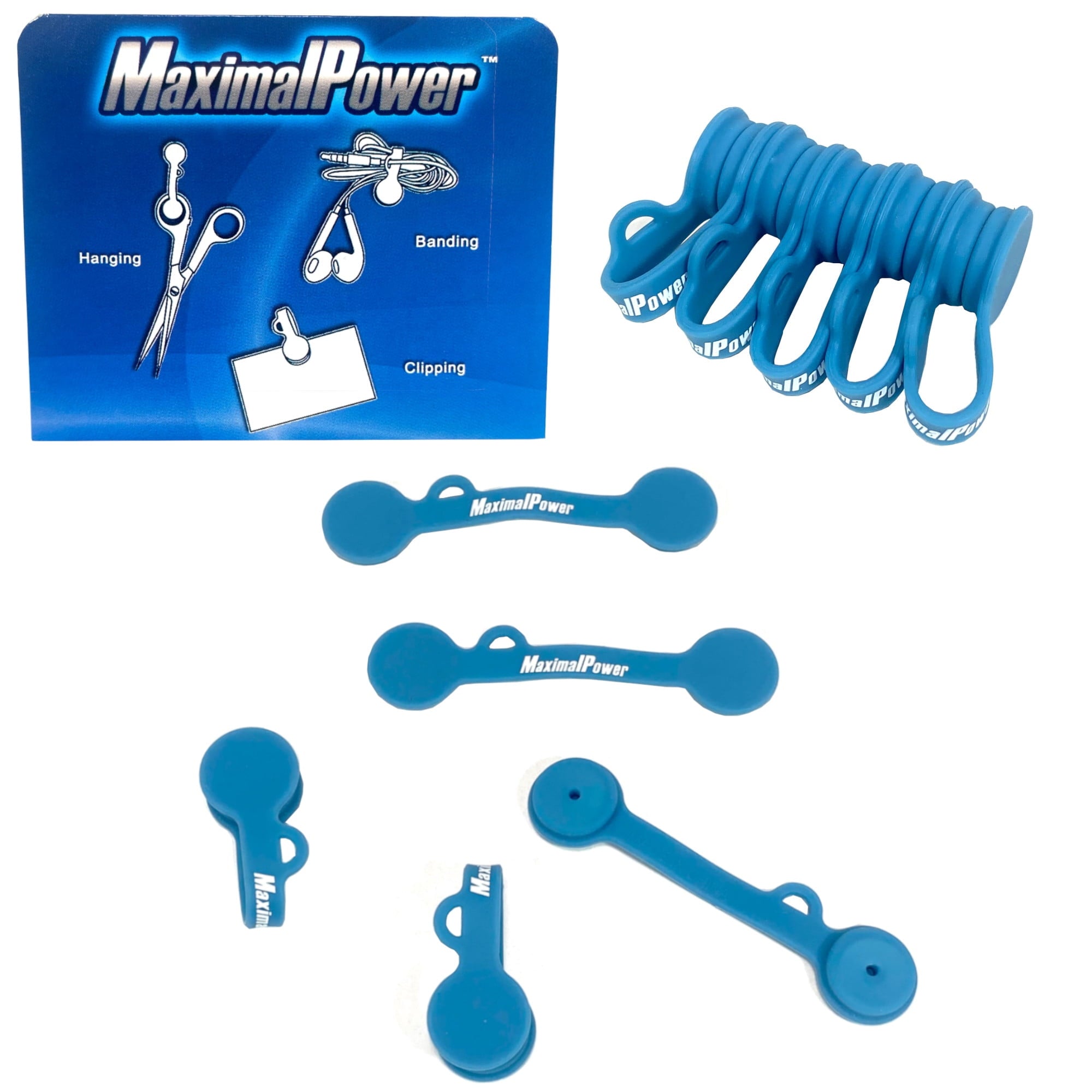 MaximalPower 5-Pack Magnetic Cord Organizers - Silicone Cable Clips & Twist Ties for Headphones, USB Chargers, and Home Office - Multi-use F - Image 2