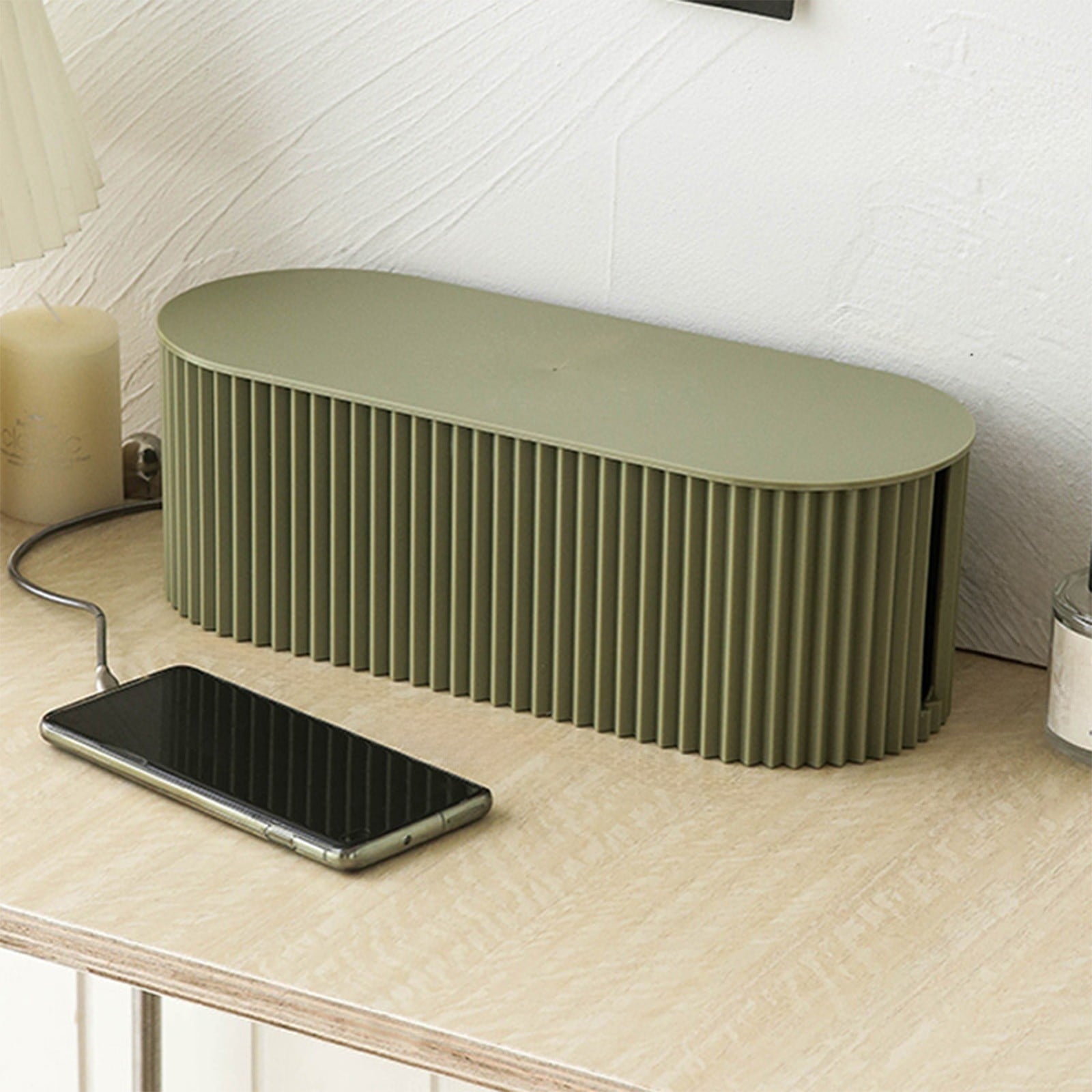 Organizer for Power Strips, Surge Protectors, Chargers, Adapters, TV Computer Wires Hider for Home/Office (Green) - Image 6