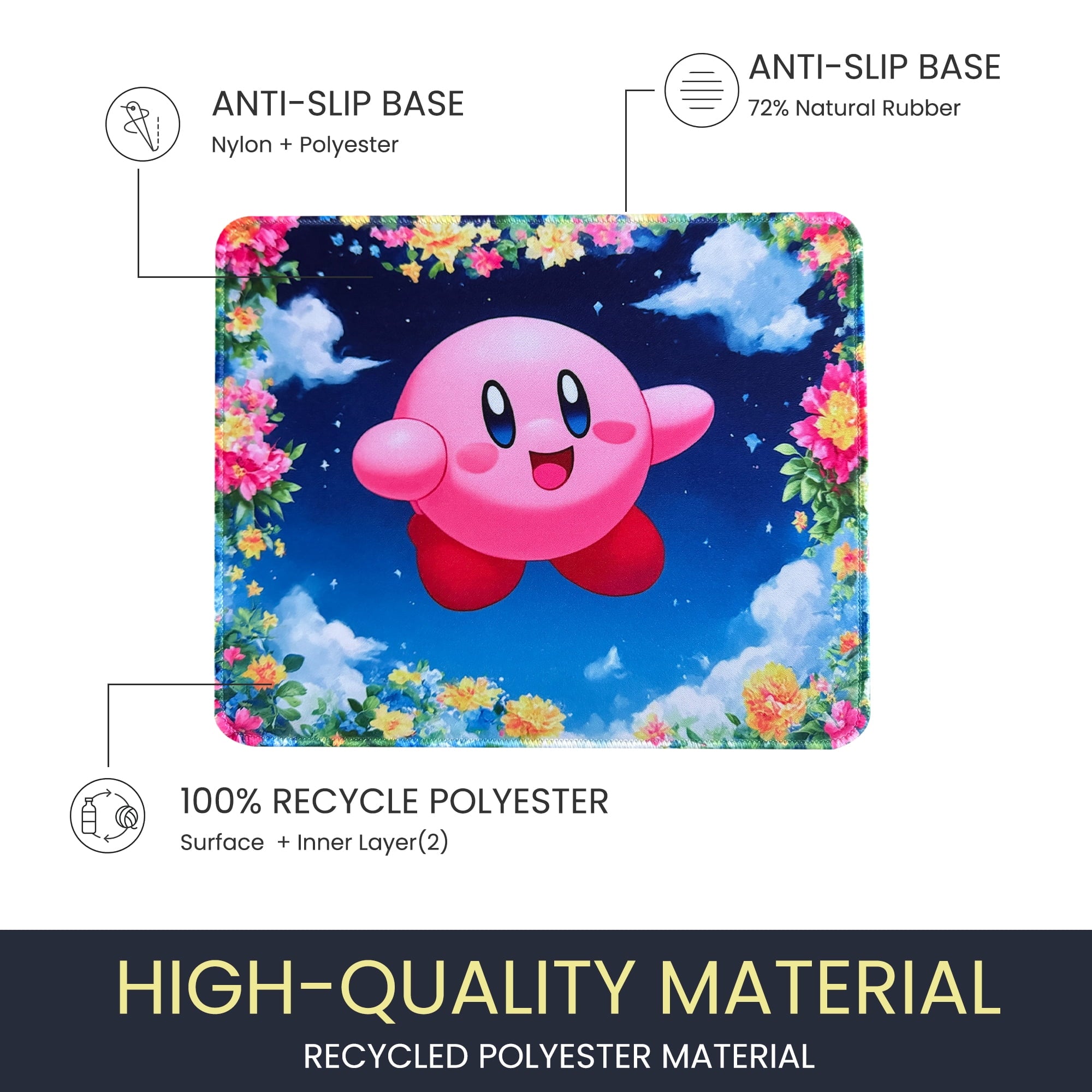 Cute Mouse Pad, Gaming Accessories, Adorable Gamer Gift, Kirby Desk Mat, Play Mat, Kids' Gift, Colorful Keyboard Mat - Image 5