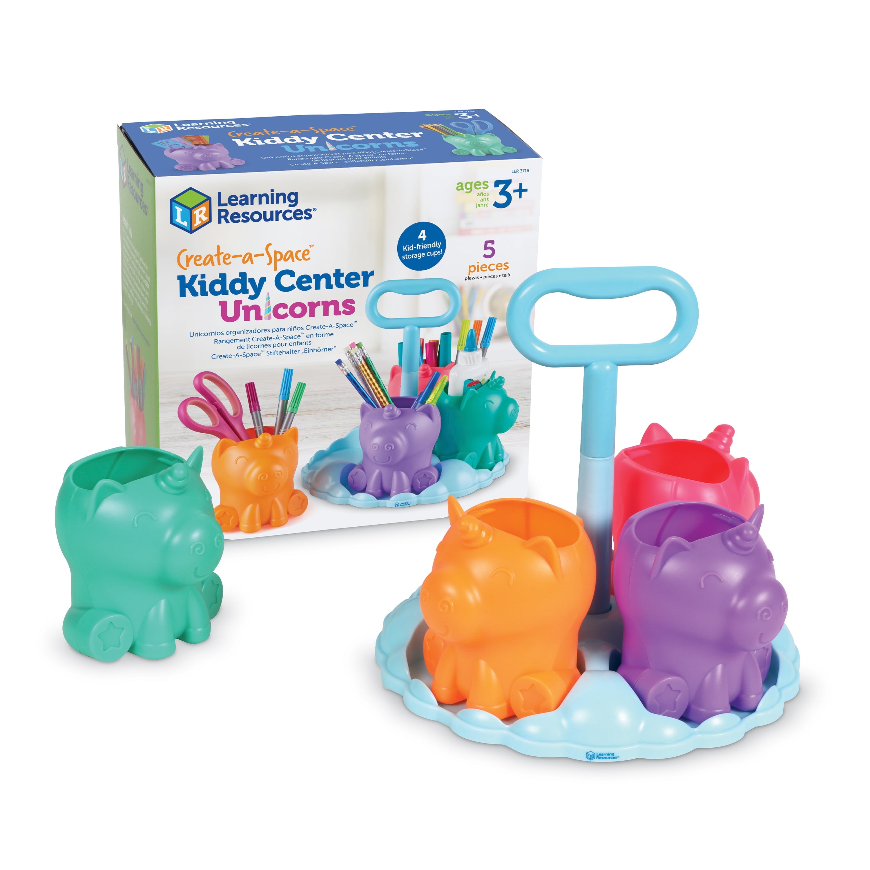 Create-a-Space Kiddy Center Unicorns - Art and Craft Organizer for Kids Ages 3+ Classroom and Desk Organizer - Image 2