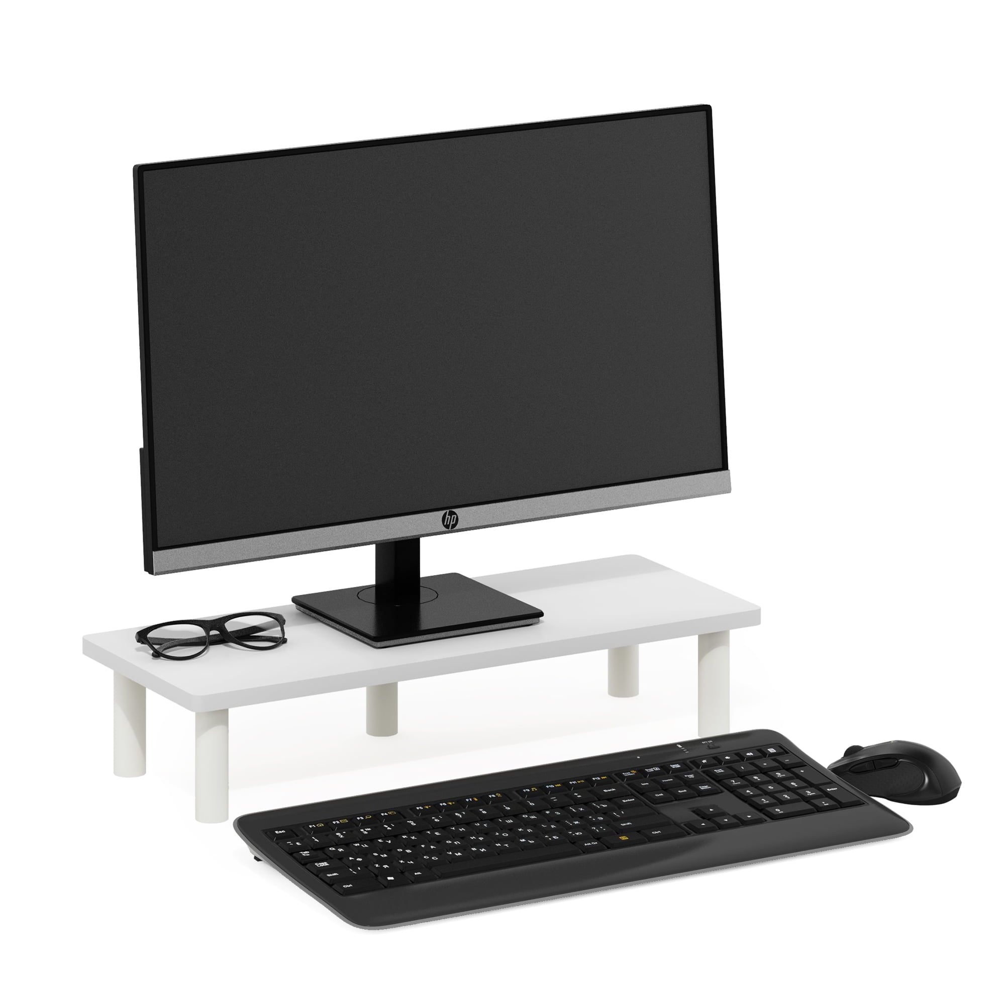 Turn-N-Tube Monitor Riser Stand, Plain White/White - Image 5