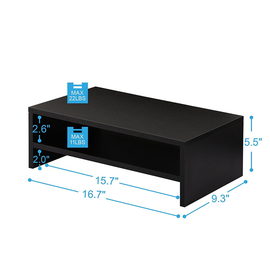 Computer Monitor Riser Desktop Stand with Storage Space 2, 528 oz - Image 3