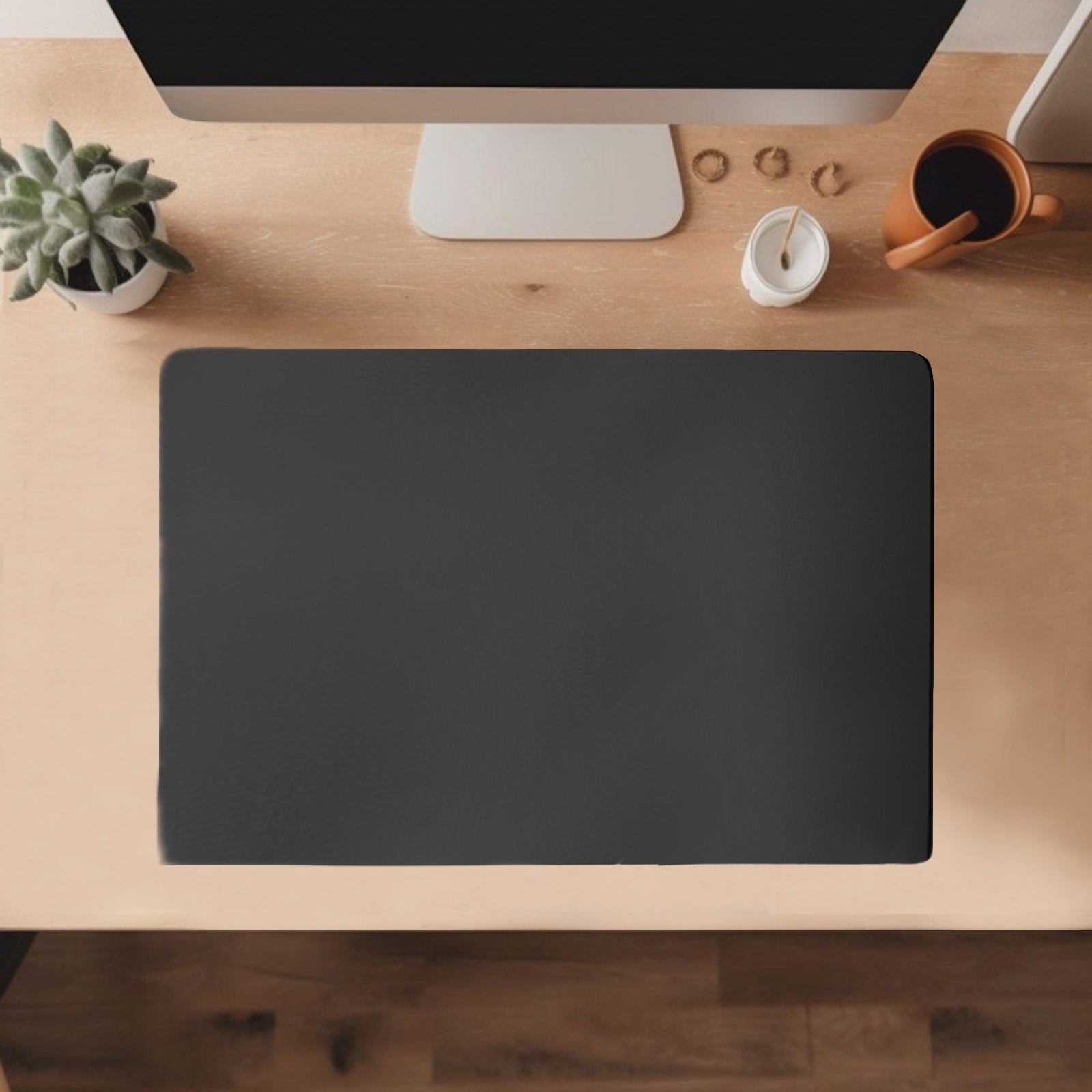 PU Leather Desk Pad with Suede Base,Multi-Color Non-Slip Mouse Pad,24”x 16”Waterproof Desk Writing Mat,Large Desk Blo... - Image 2