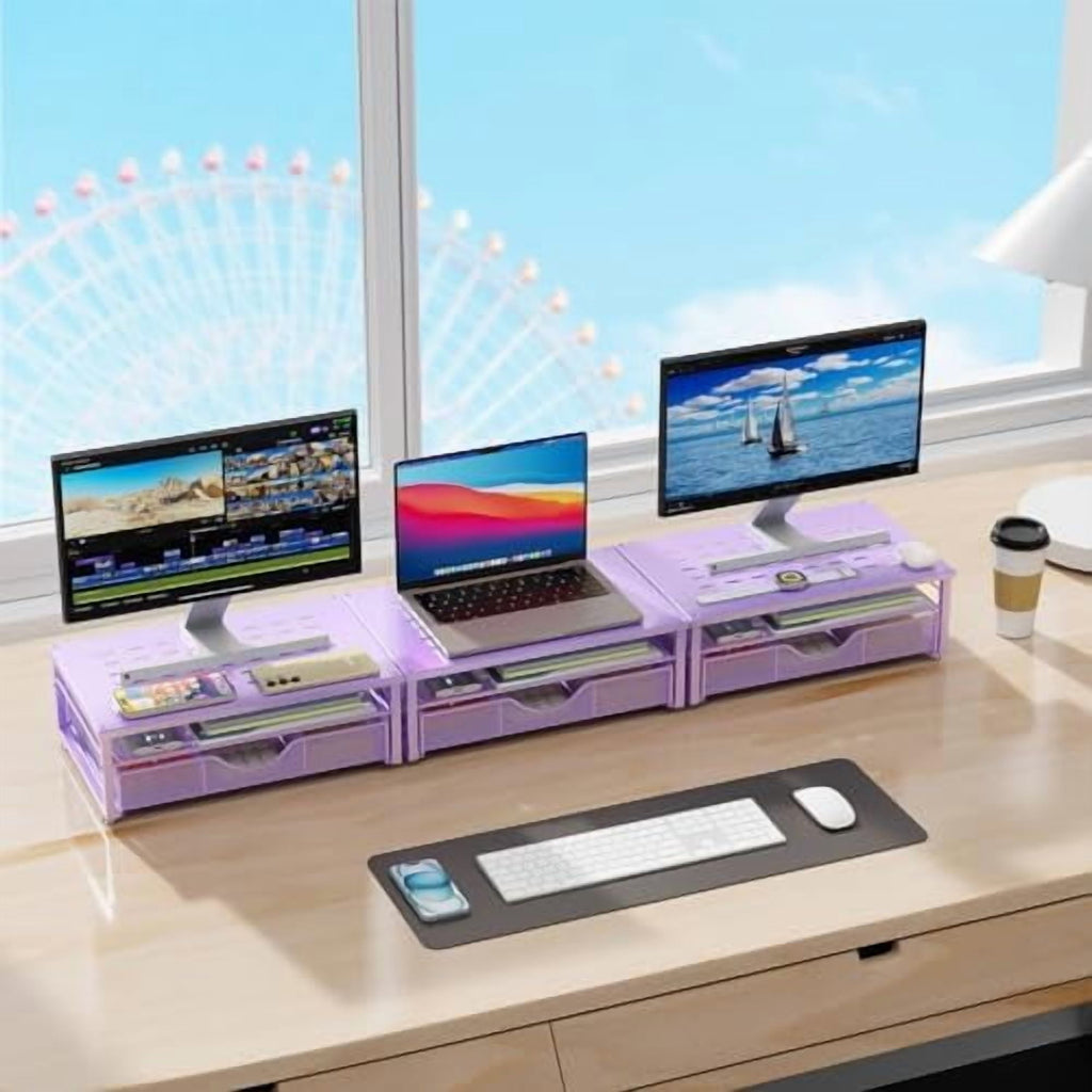 Computer Monitor Stand Riser, office organizer with Drawer, Office Organizers Storage for Classroom Office Supplies (... - Image 4