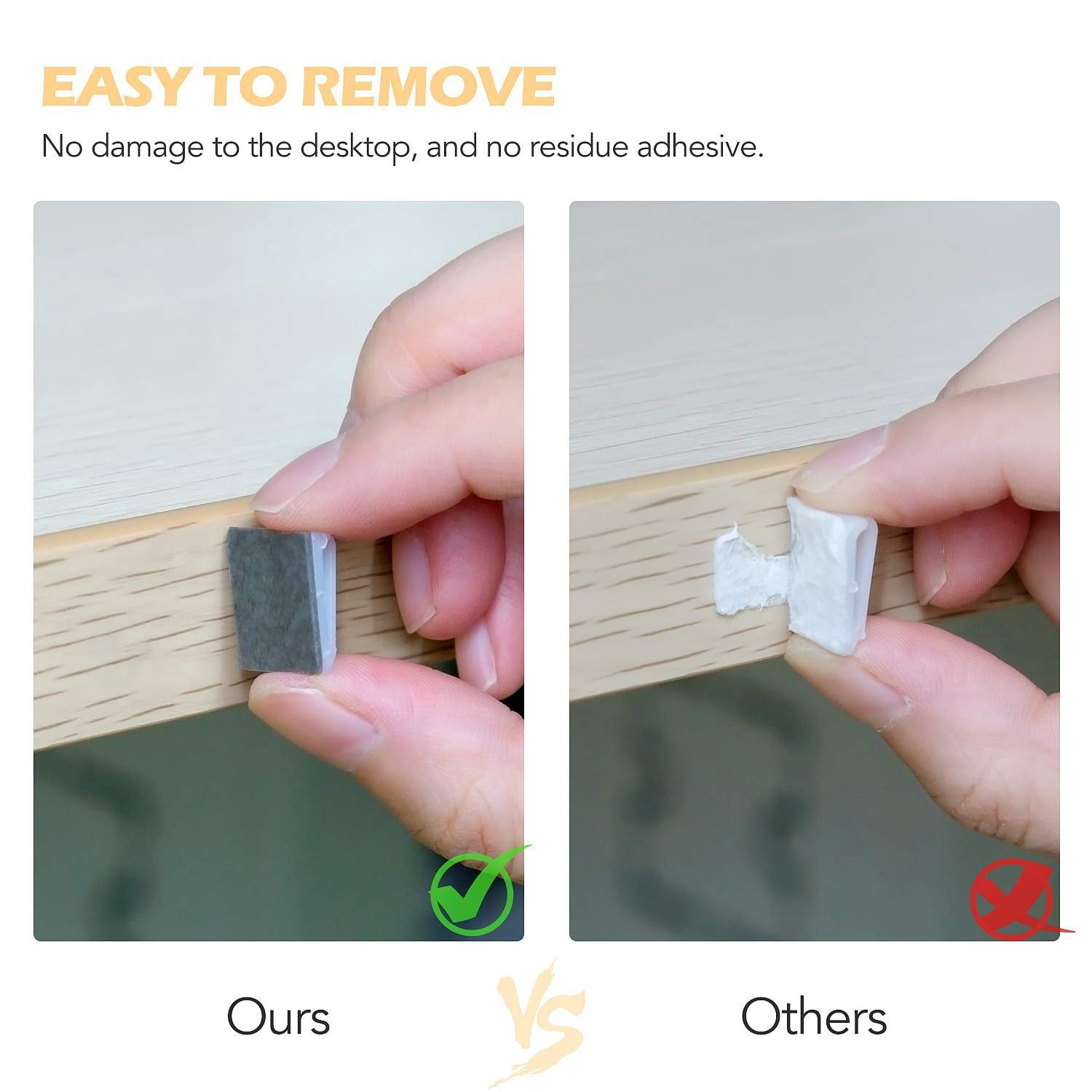 100 PCS Adhesive Wire , Flat Cord Small Holder Management for Home Wall Flat Network Cord Organizer, Decoration Fairy... - Image 6