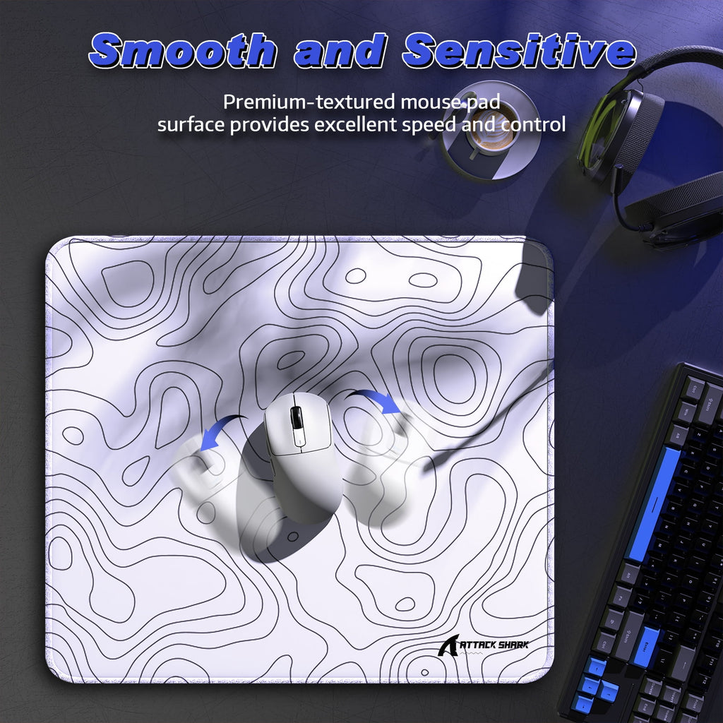 ATTACK SHARK CM02 Gaming Mouse Pad for Esports Speed Large Mouse pad for Desk Waterproof Surface Stitched Edges and Anti-Slip Rubber Base Si - Image 2
