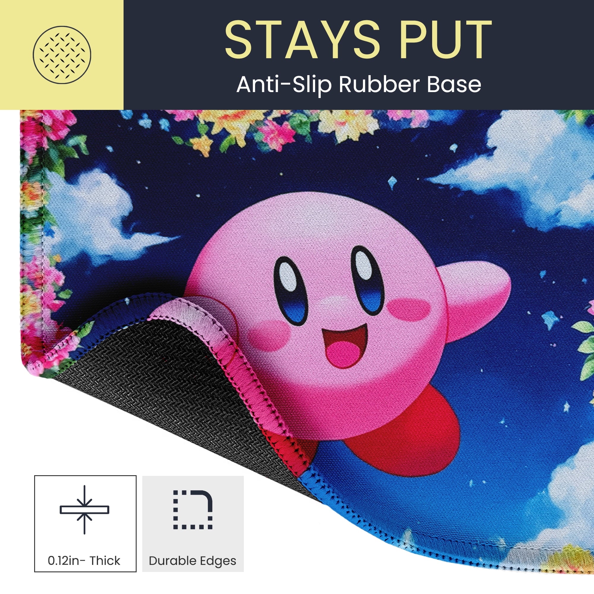Cute Mouse Pad, Gaming Accessories, Adorable Gamer Gift, Kirby Desk Mat, Play Mat, Kids' Gift, Colorful Keyboard Mat - Image 2